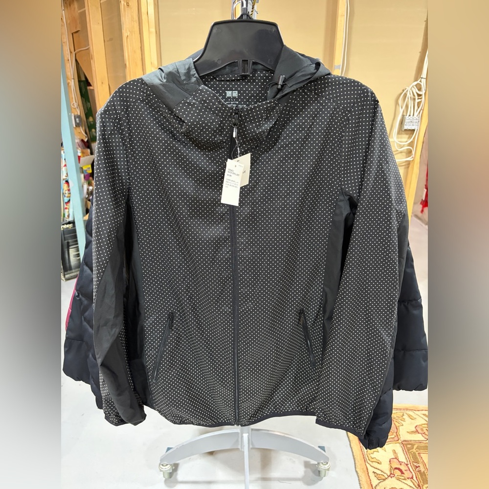 Uniqlo Black Polka Dot packable Jacket